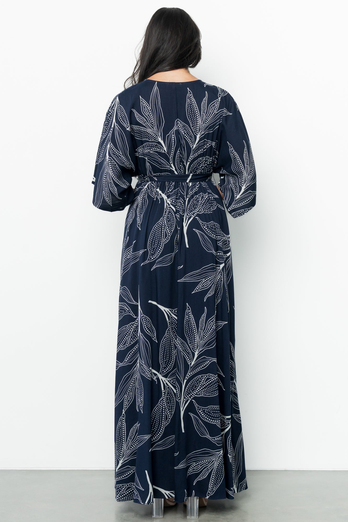 Kalea Maxi Dress | Navy + White
