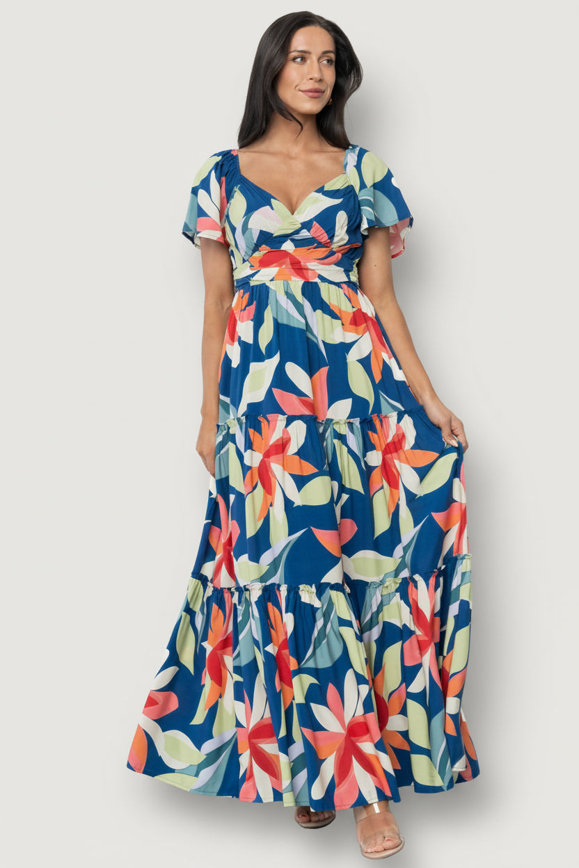 Samira Maxi Dress | Navy Multi Floral