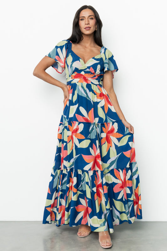 Samira Maxi Dress | Navy Multi Floral