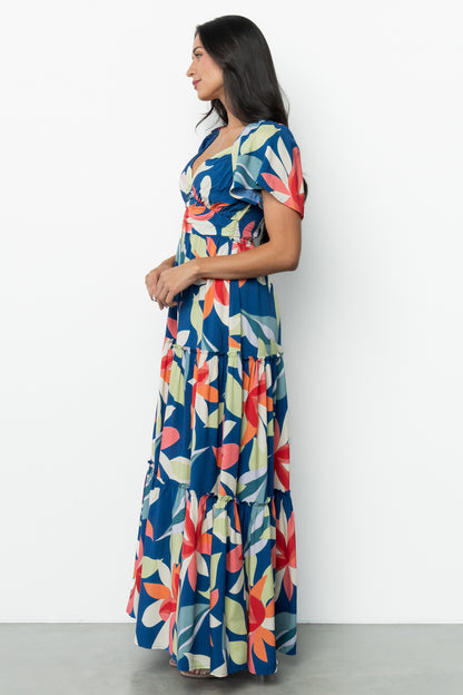 Samira Maxi Dress | Navy Multi Floral