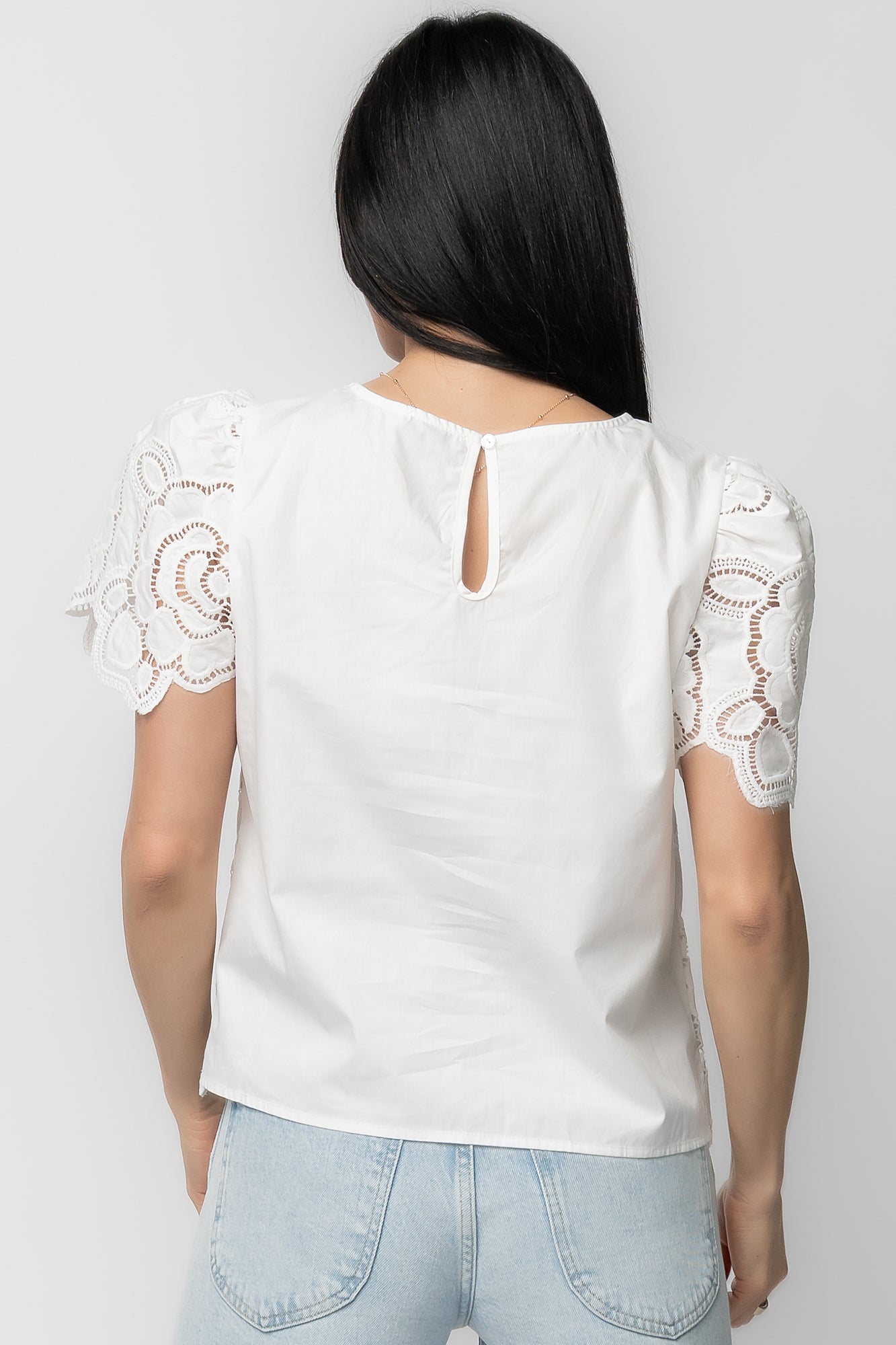 Delphine Floral Top | Off White