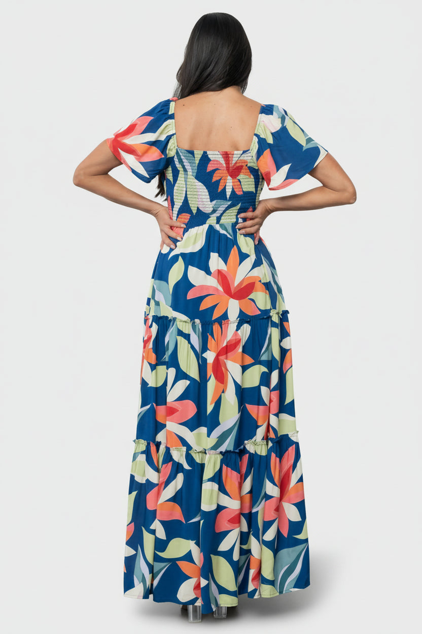 Samira Maxi Dress | Navy Multi Floral