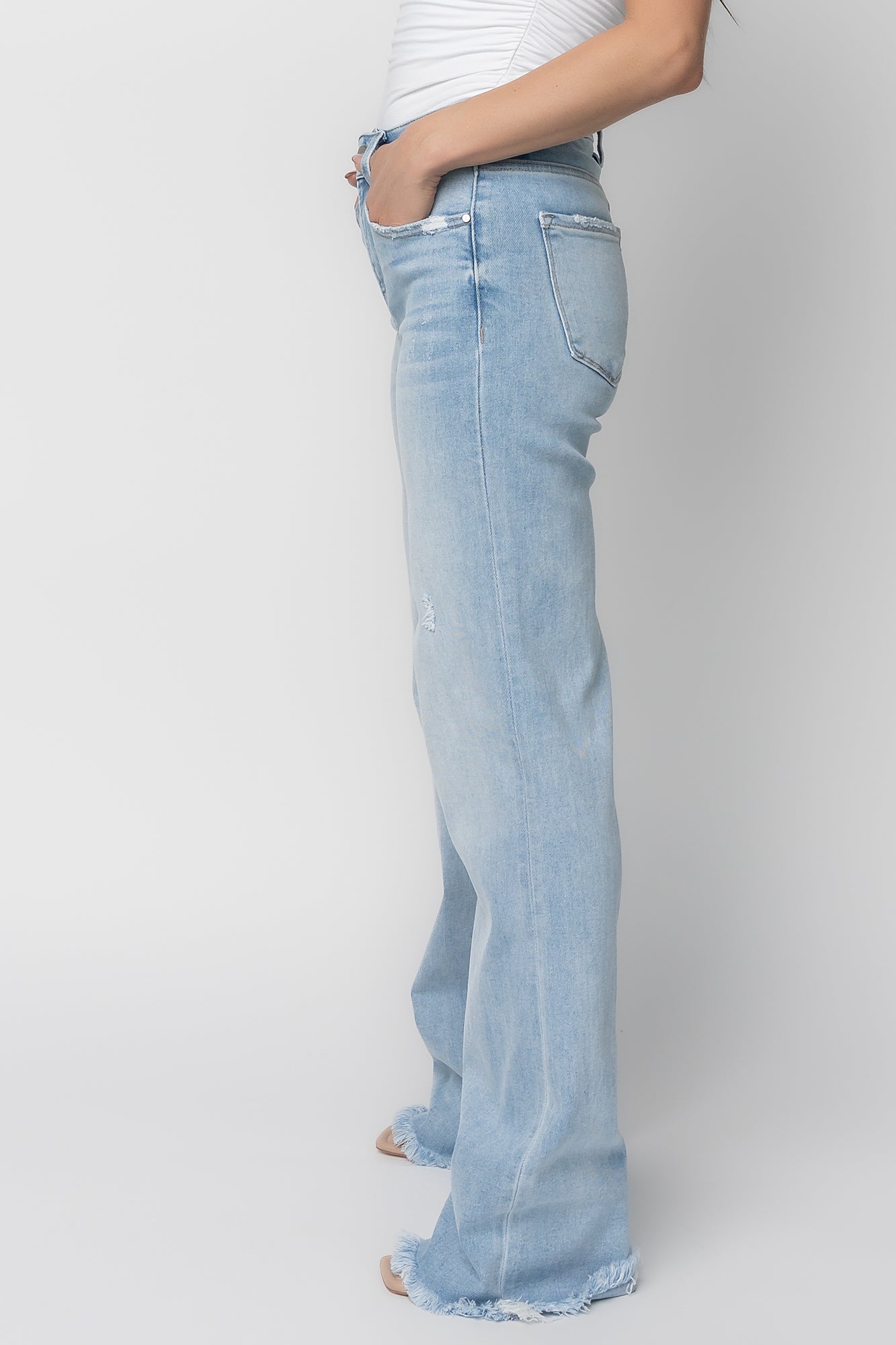 Allure High Rise Straight Jeans | Light Wash
