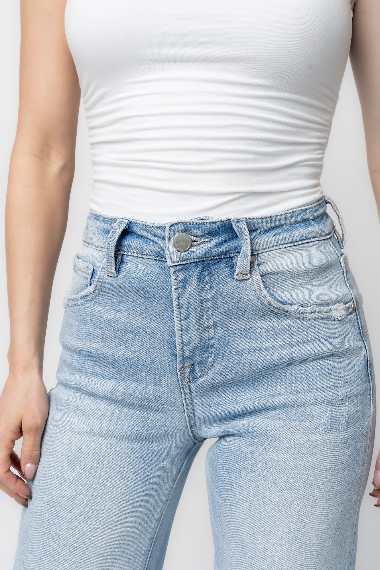 Allure High Rise Straight Jeans | Light Wash