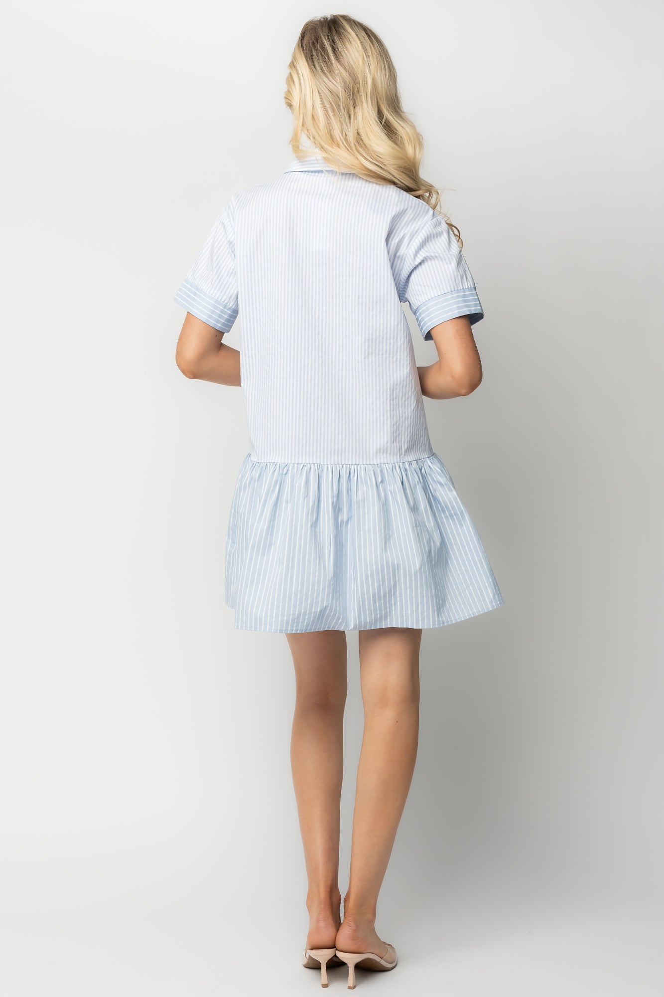 Penelope Shirt Dress | Blue + White Stripe