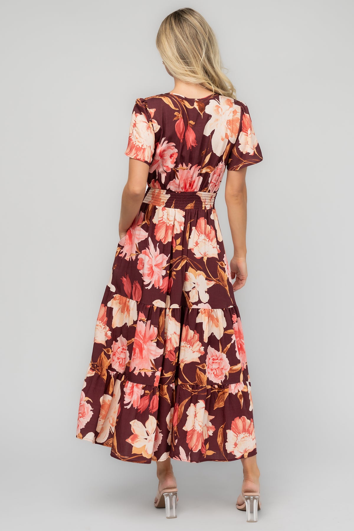 Holland Dress | Burgundy Floral
