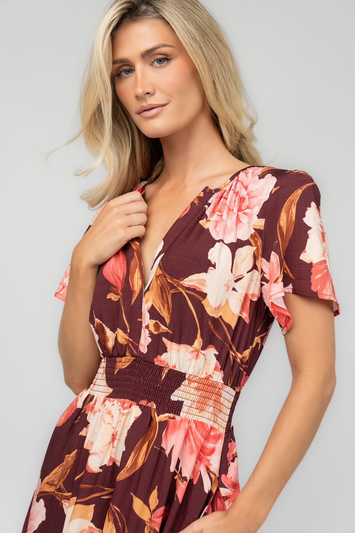 Holland Dress | Burgundy Floral