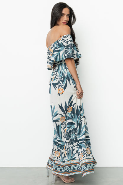 Valentina Off Shoulder Maxi Dress | Multi Print
