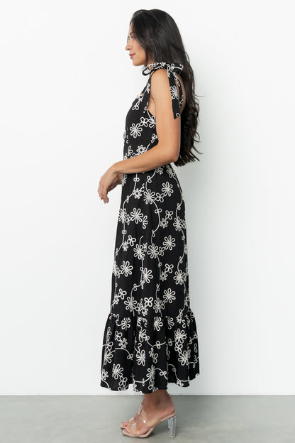 Amor Midi Dress | Black + Ivory Floral