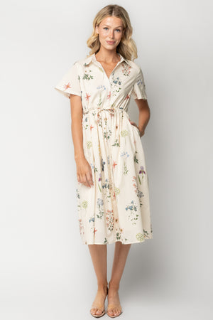 Marley Midi Dress | Ivory + Multi Floral