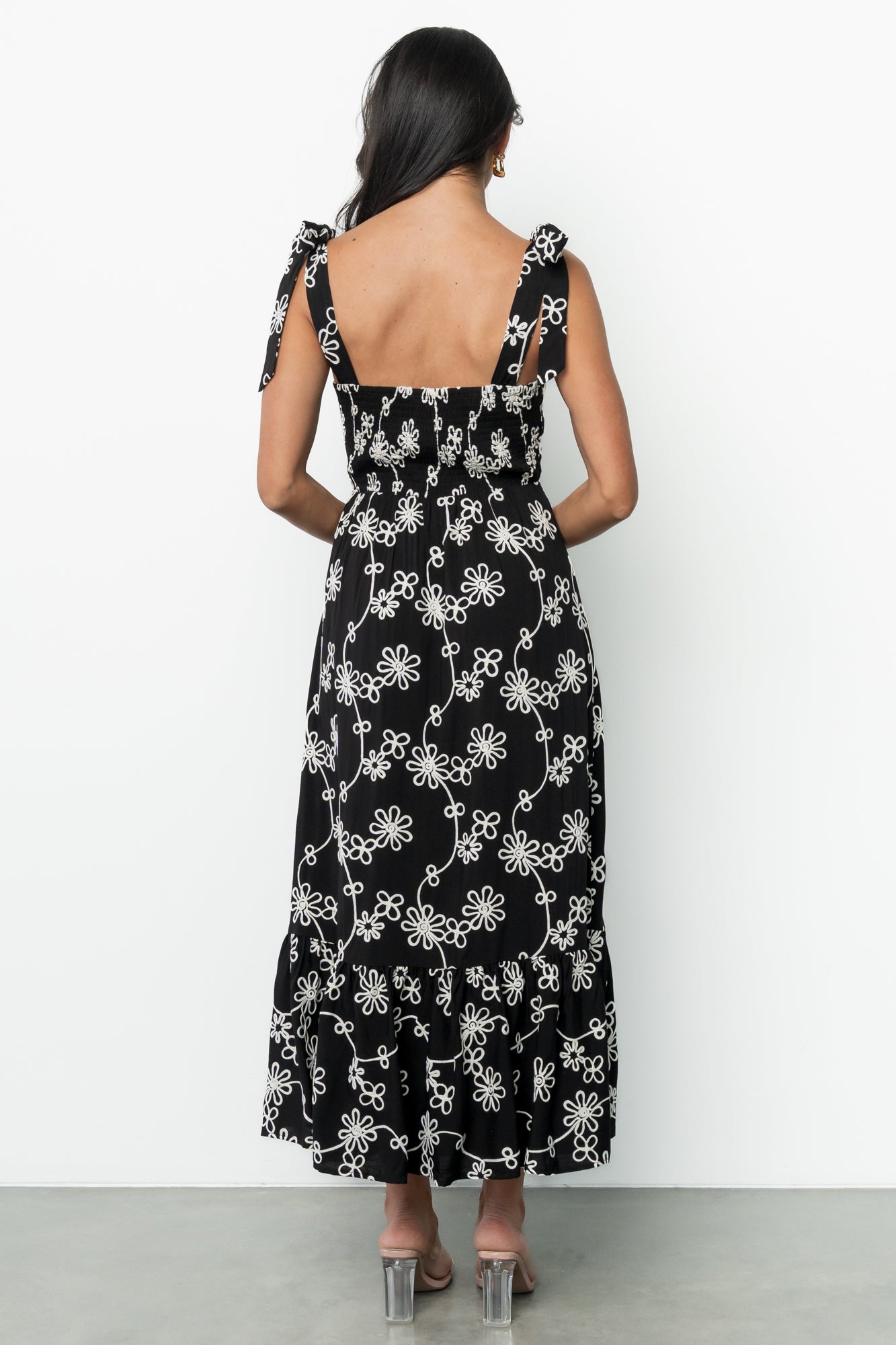 Amor Midi Dress | Black + Ivory Floral