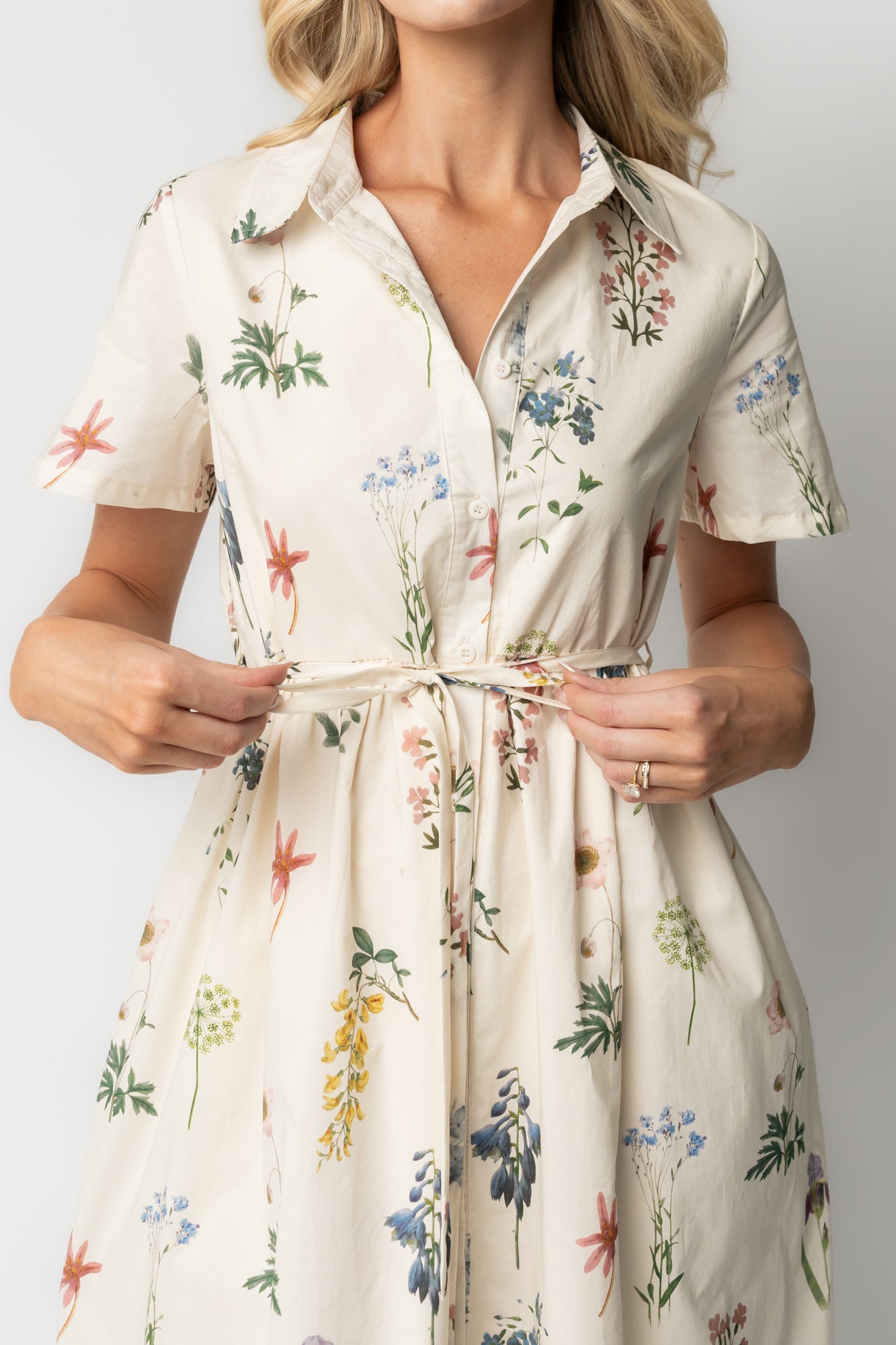 Marley Midi Dress | Ivory + Multi Floral