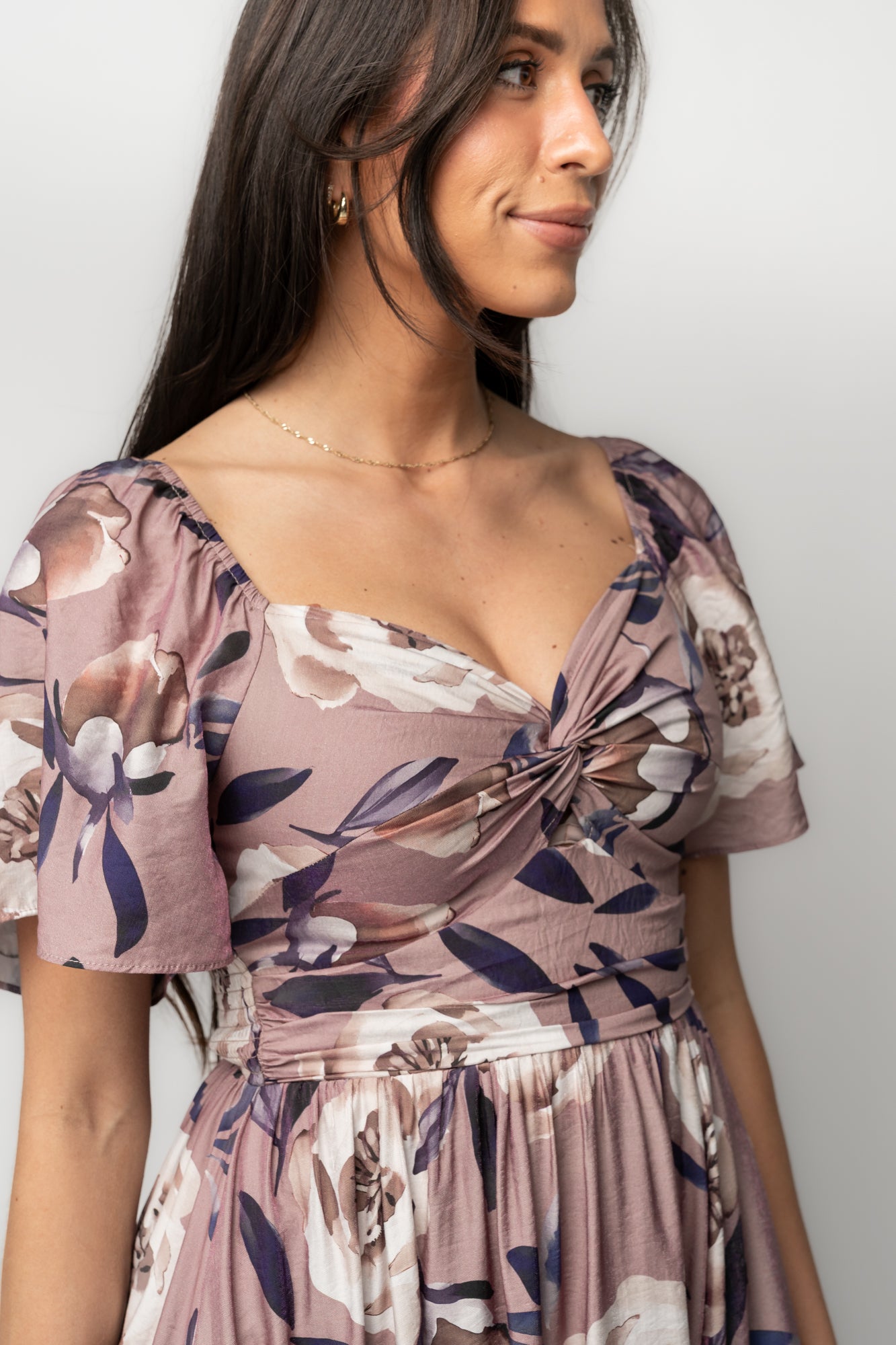 Aveline Maxi Dress | Dusty Mauve Floral