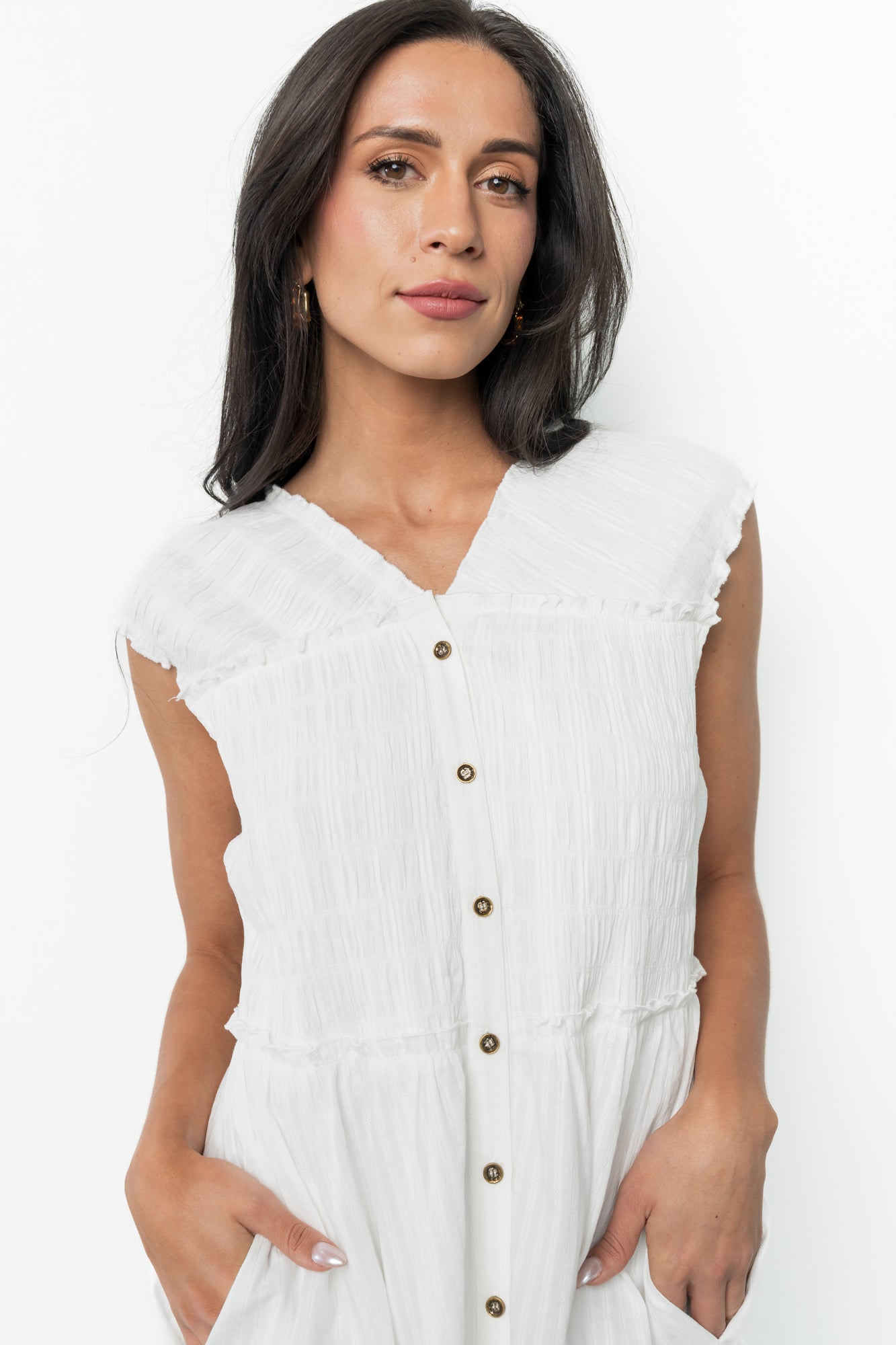 Luisa Midi Dress | Off White