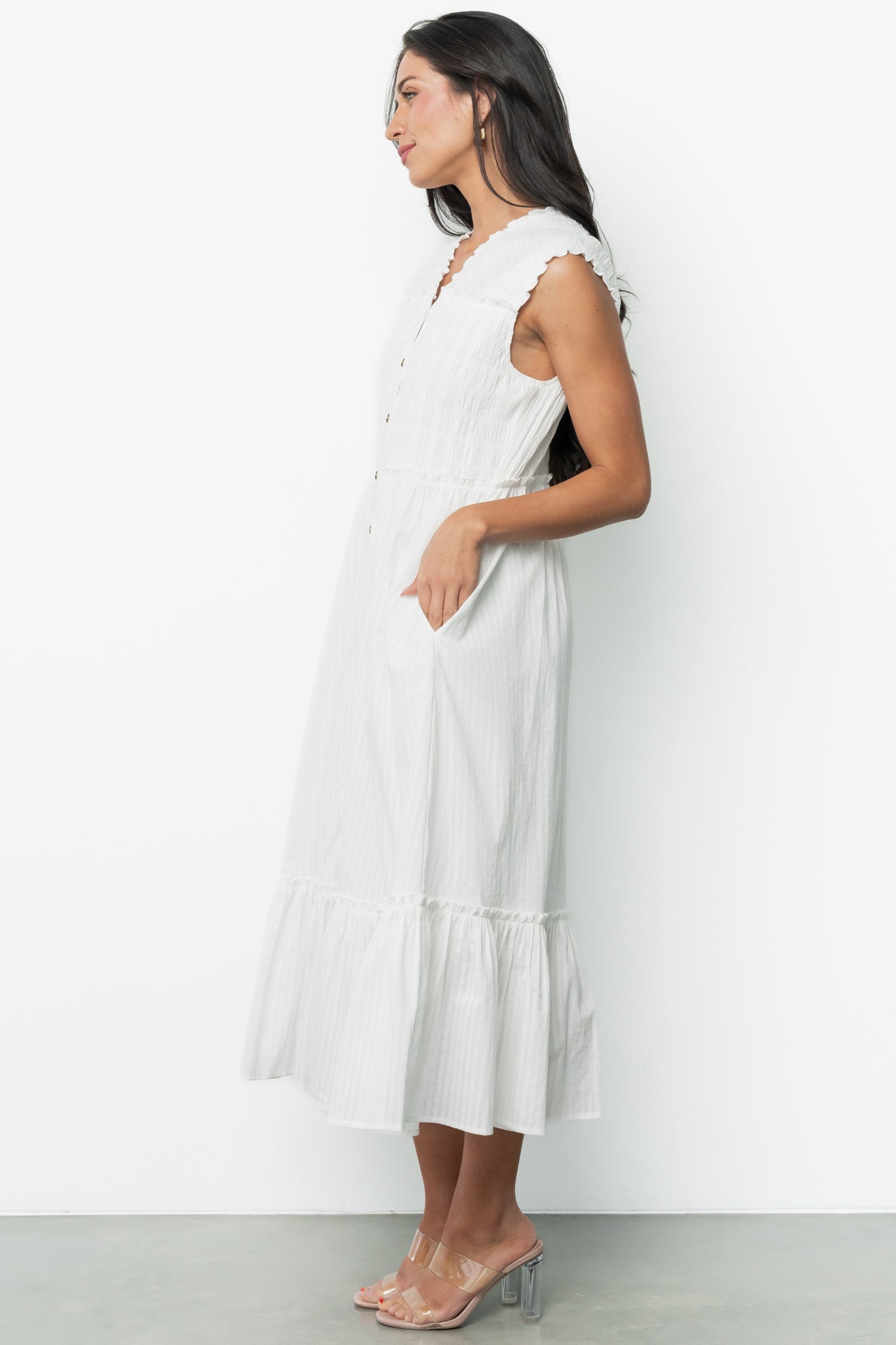 Luisa Midi Dress | Off White