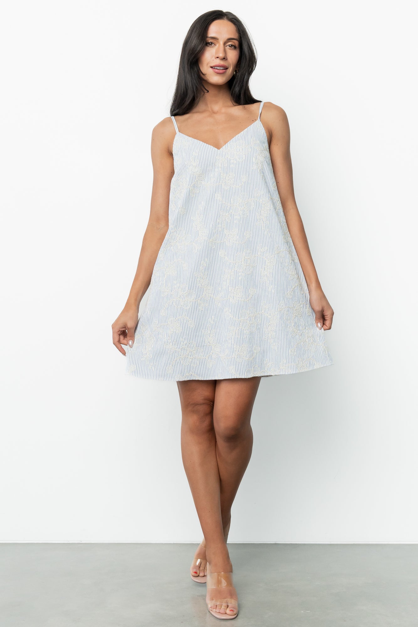 Nyra Short Dress | Blue Stripe