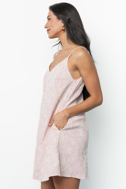 Nyra Short Dress | Red Stripe