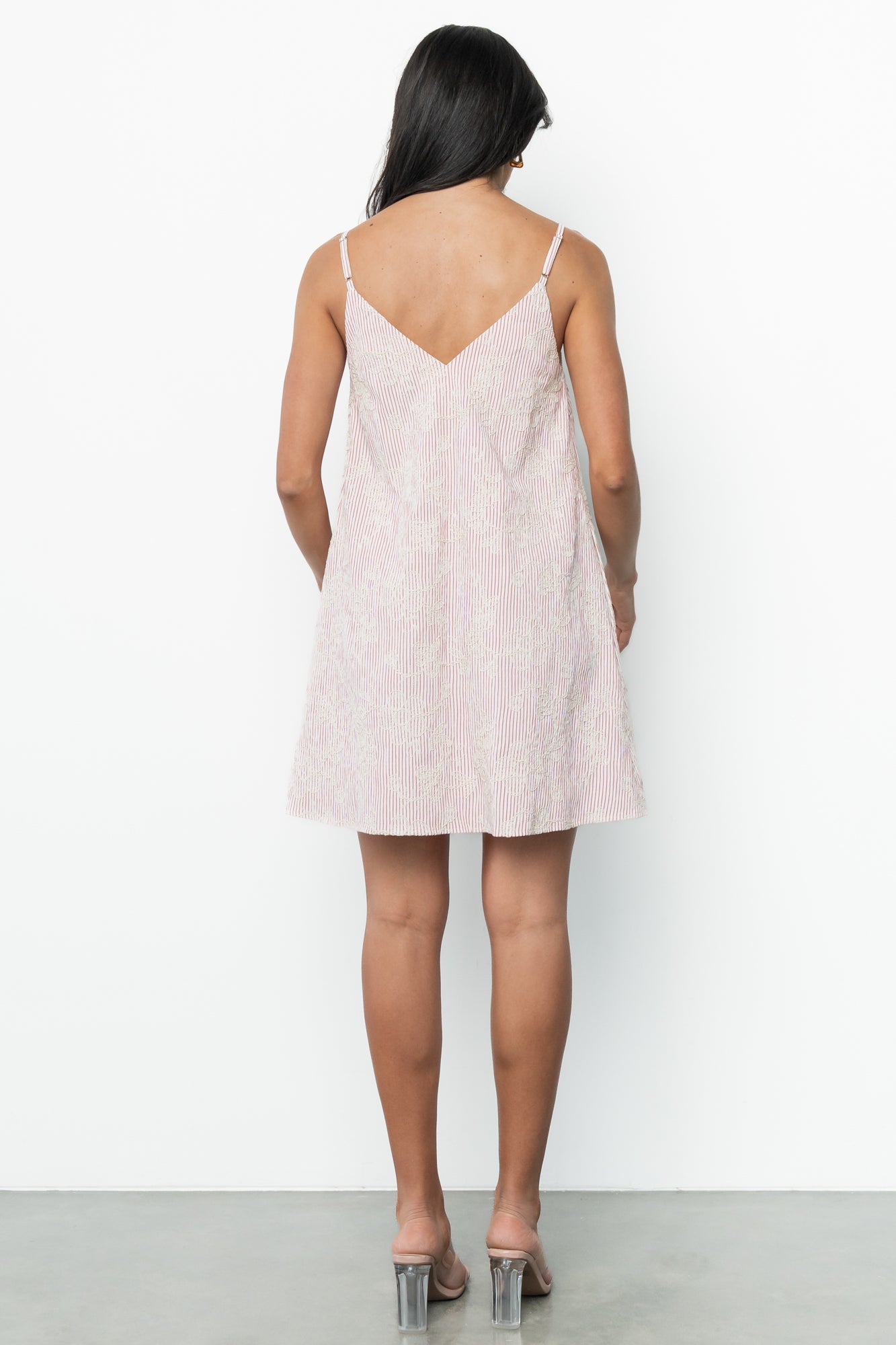 Nyra Short Dress | Red Stripe