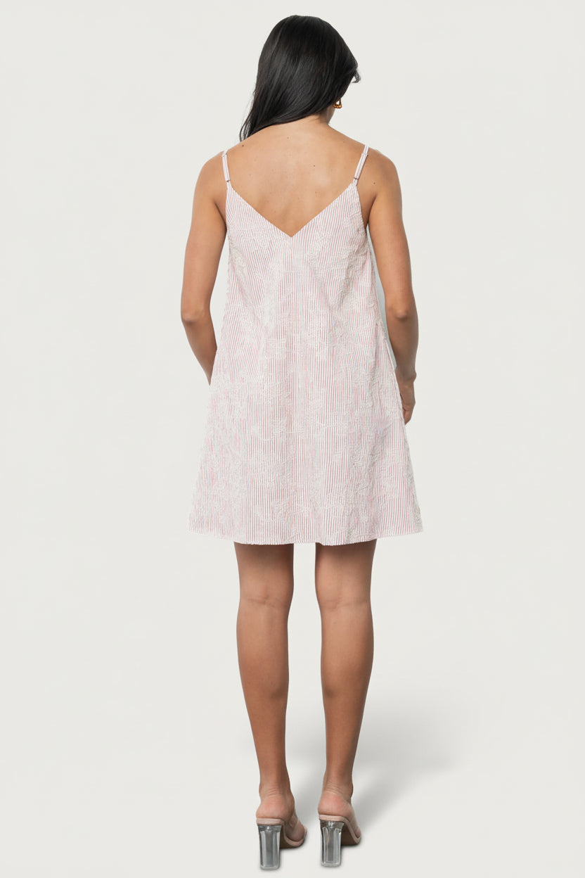 Nyra Short Dress | Red Stripe