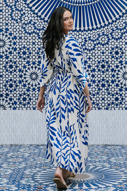 Málaga Midi Dress | Cobalt Print