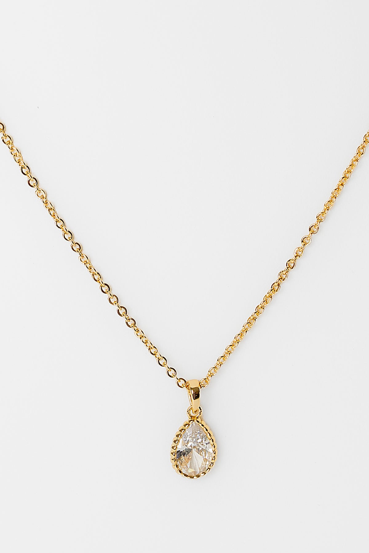 Christy Teardrop Pendant Necklace | Gold