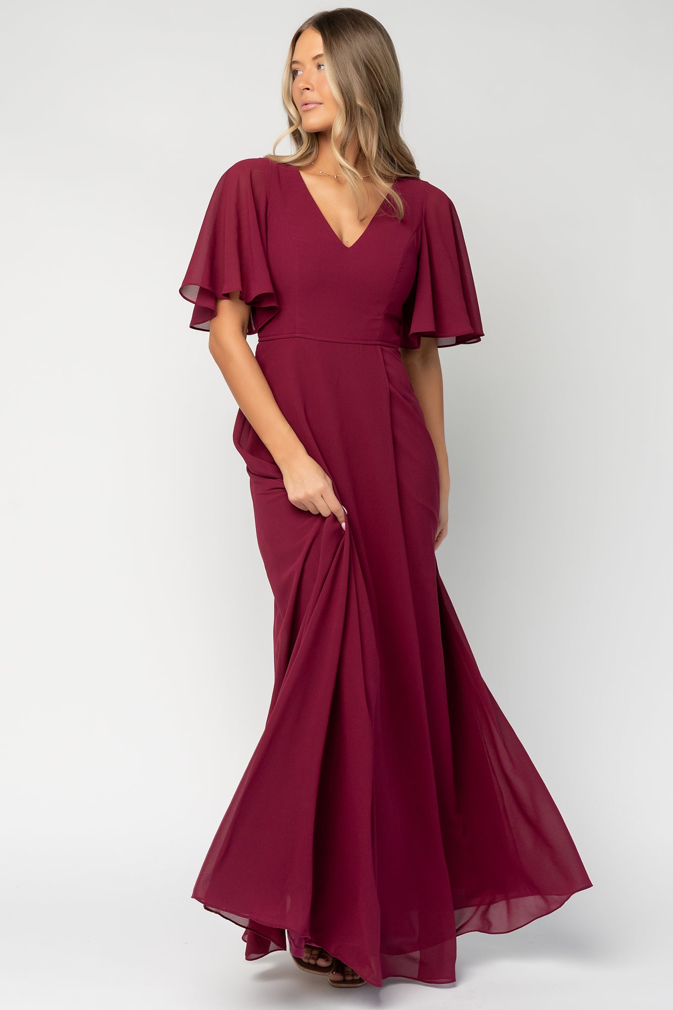 Baltic Born Womens Valetta Maxi Dress | Wine
