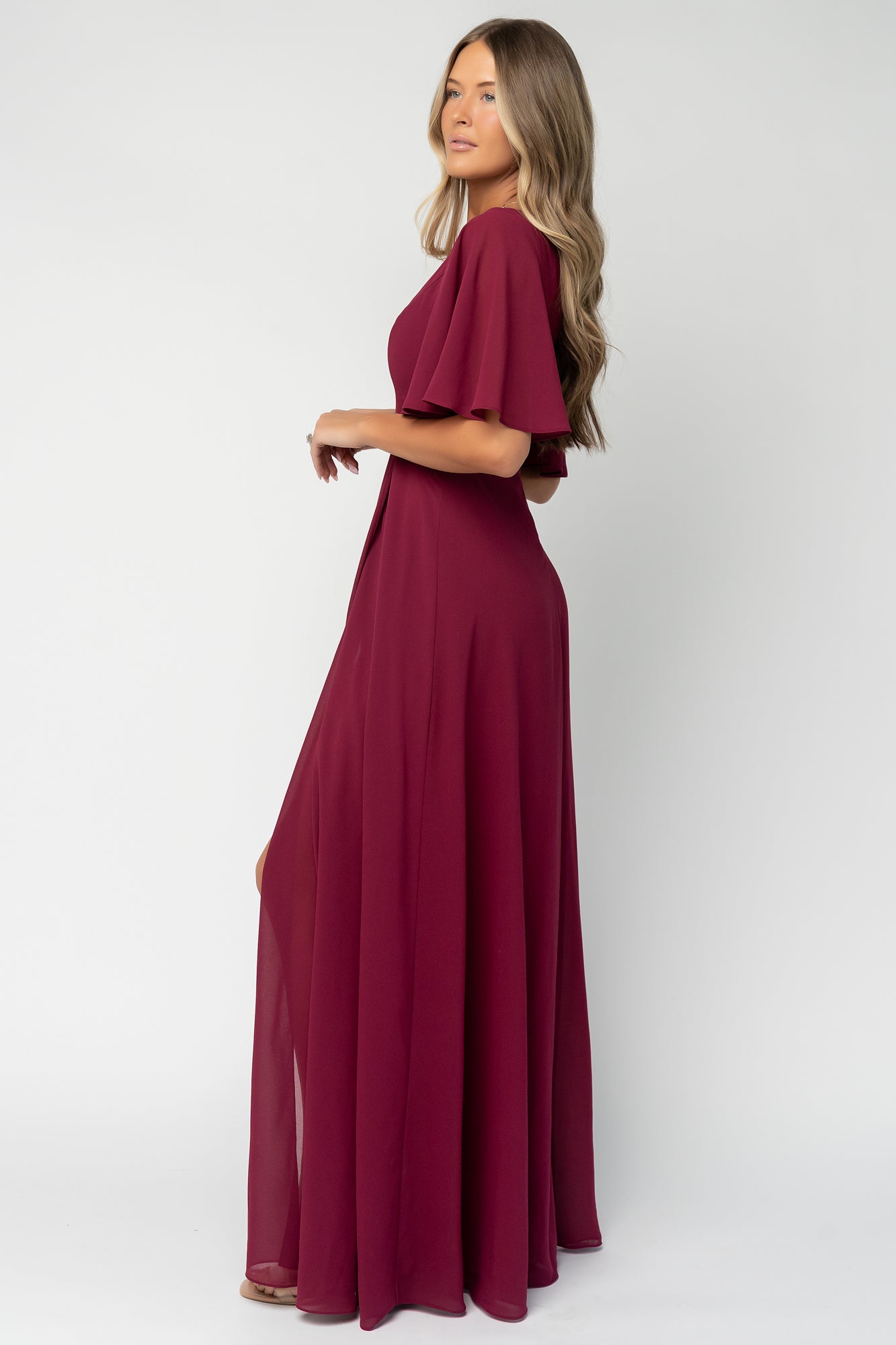 Baltic Born Womens Valetta Maxi Dress | Wine
