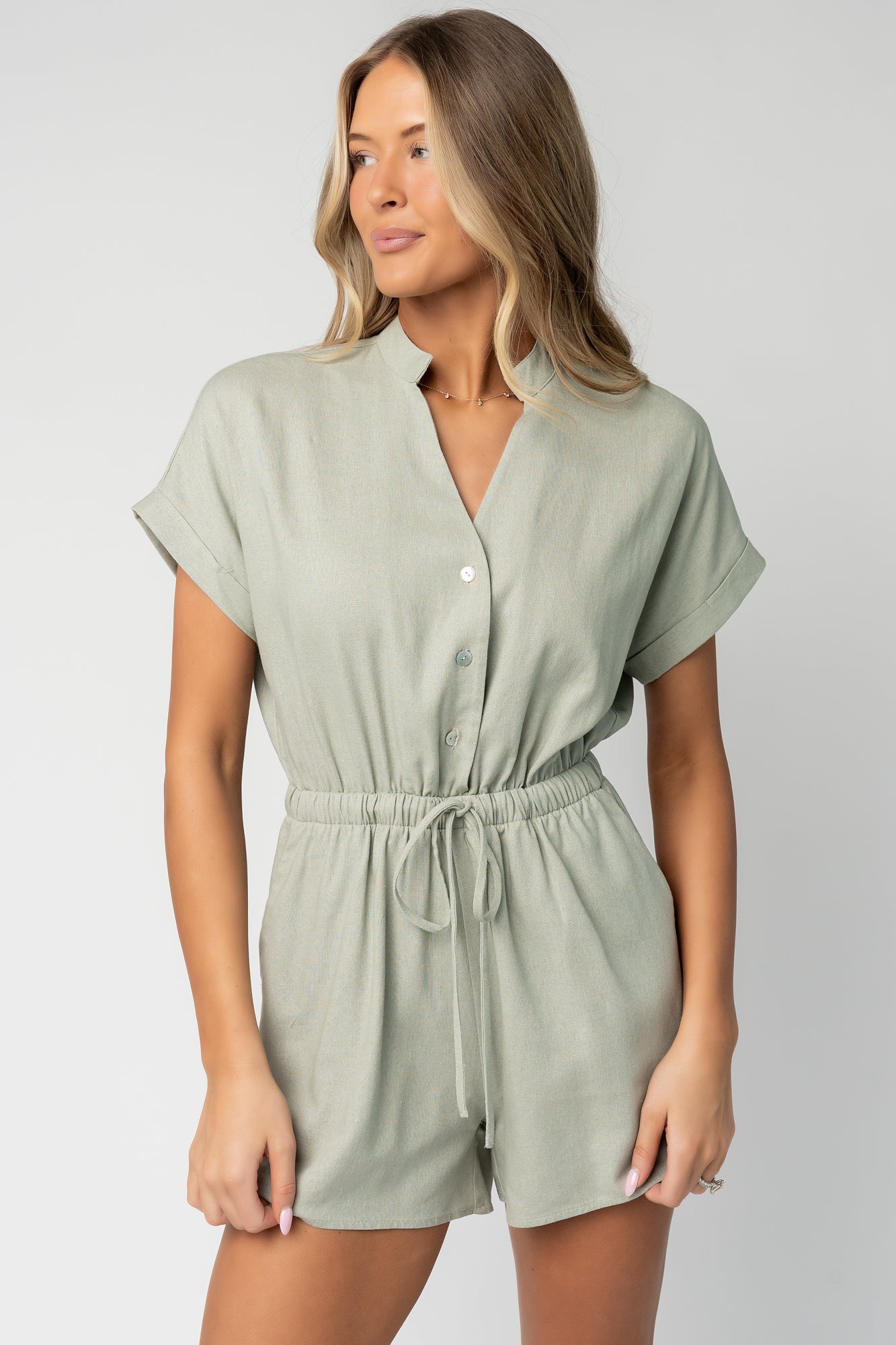 Baltic Born Womens Winnie Romper | Light Sage
