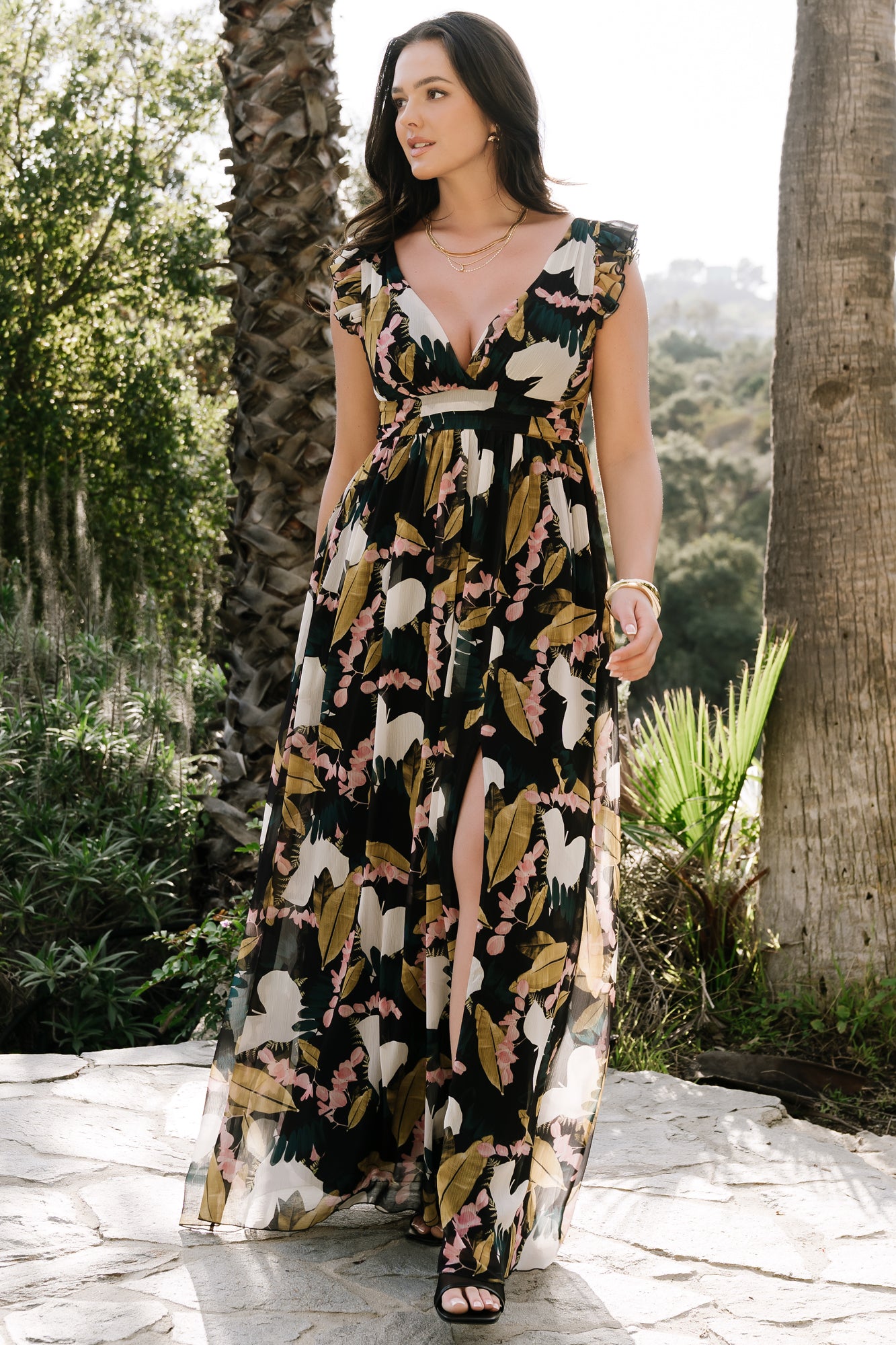 Baltic Born Womens Esperanza Maxi Dress | Black Multi Baltic Born Womens Esperanza Maxi Dress | Black Multi