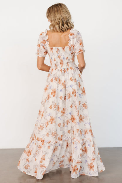 Aberdeen Sweetheart Maxi Dress | Cream Floral - Baltic Born