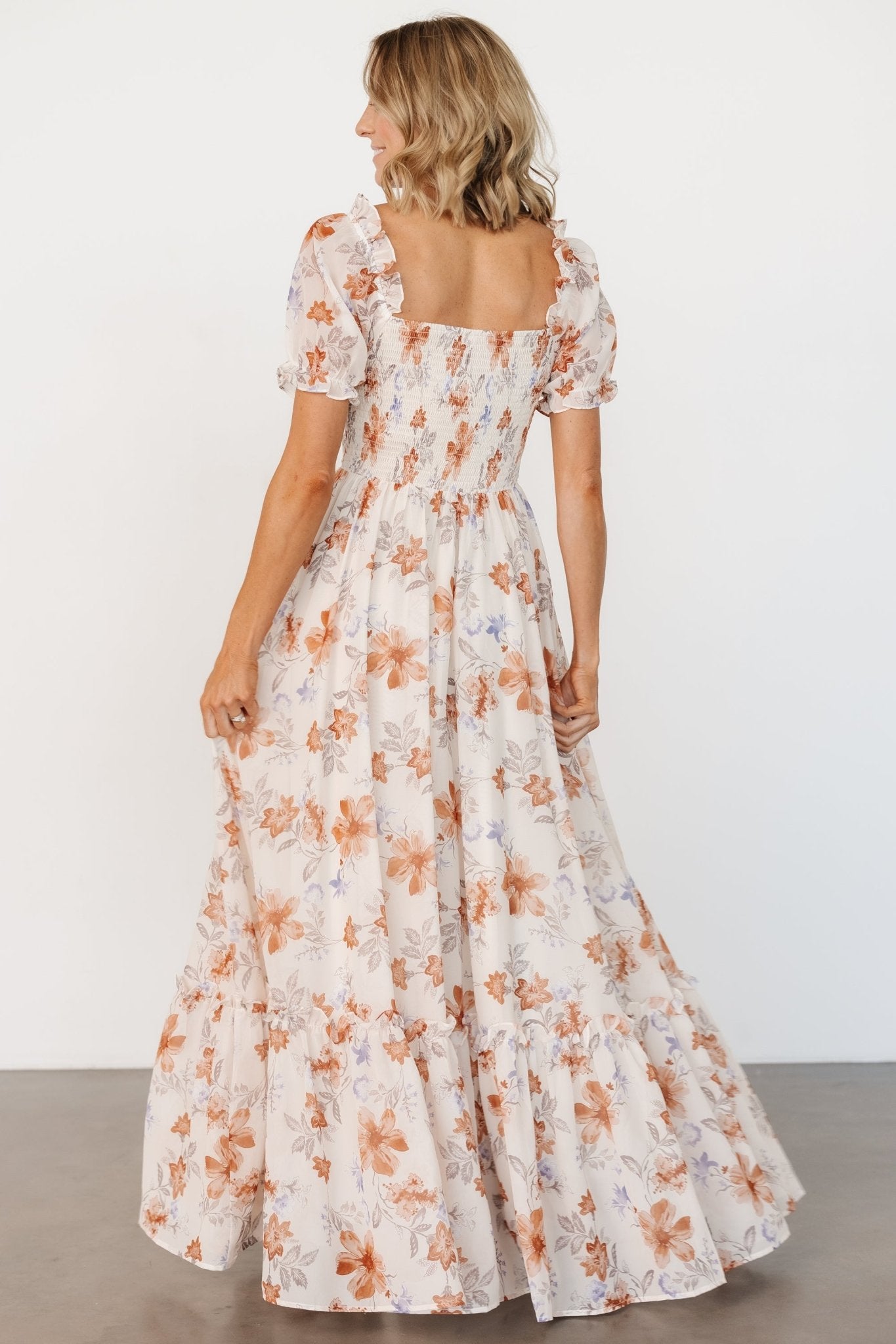 Aberdeen Sweetheart Maxi Dress | Cream Floral - Baltic Born