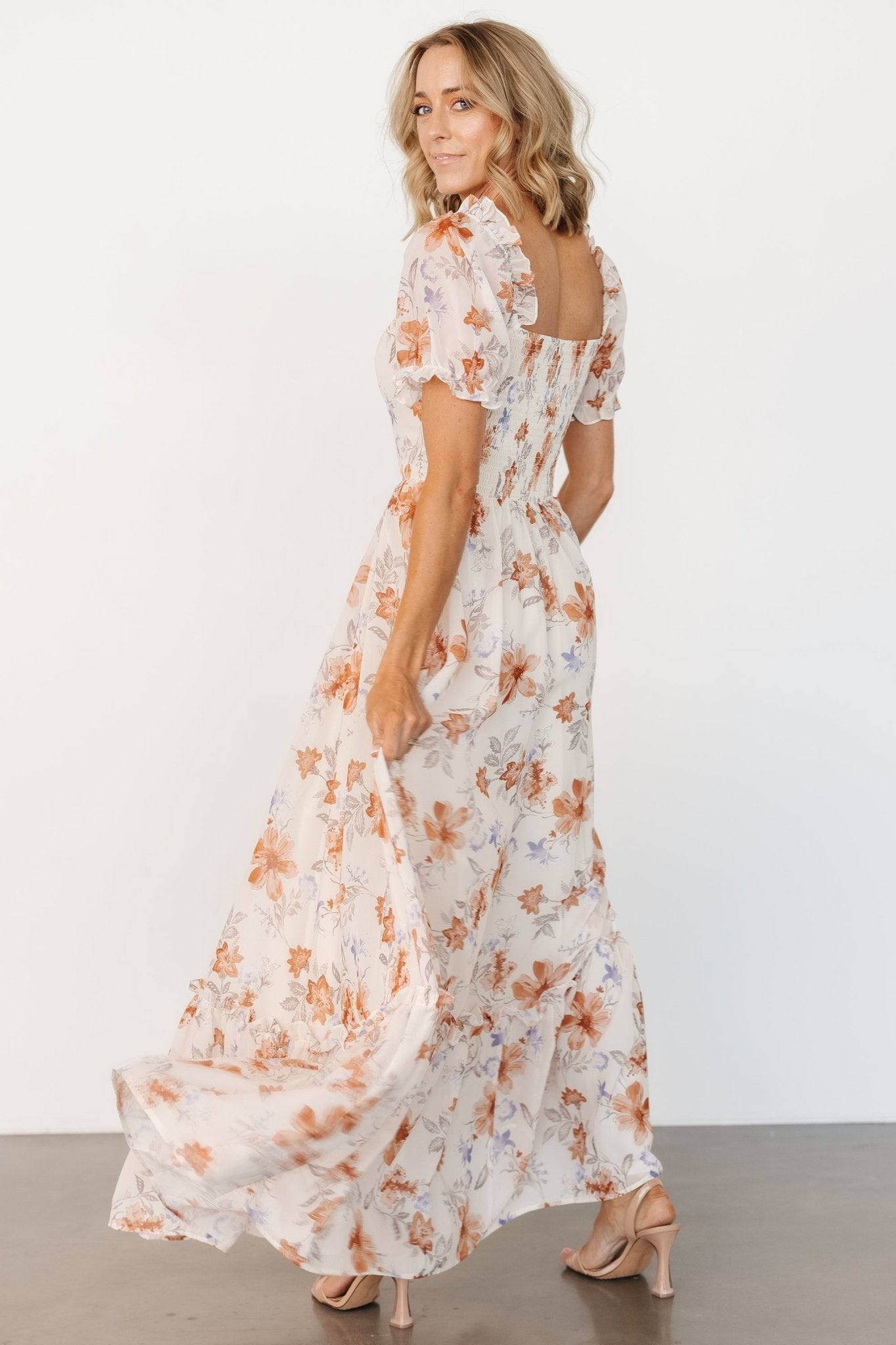 Aberdeen Sweetheart Maxi Dress | Cream Floral - Baltic Born