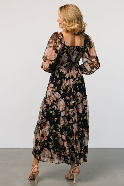 Adeline Smocked Maxi Dress | Midnight Floral - Baltic Born