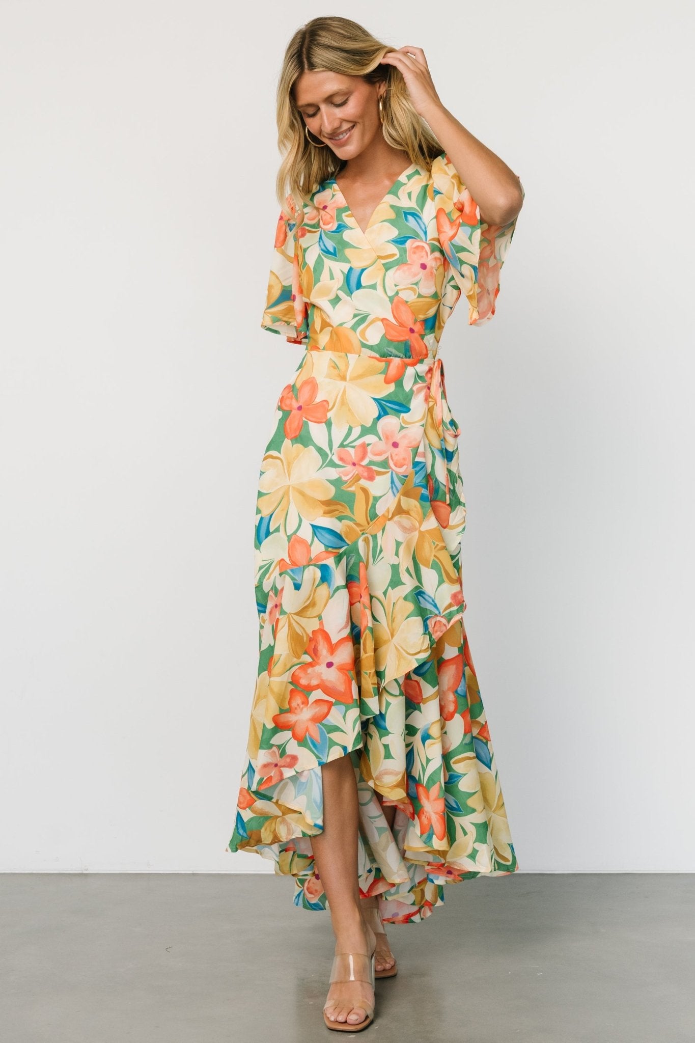 Adrianna Wrap Maxi Dress | Multi Floral - Baltic Born