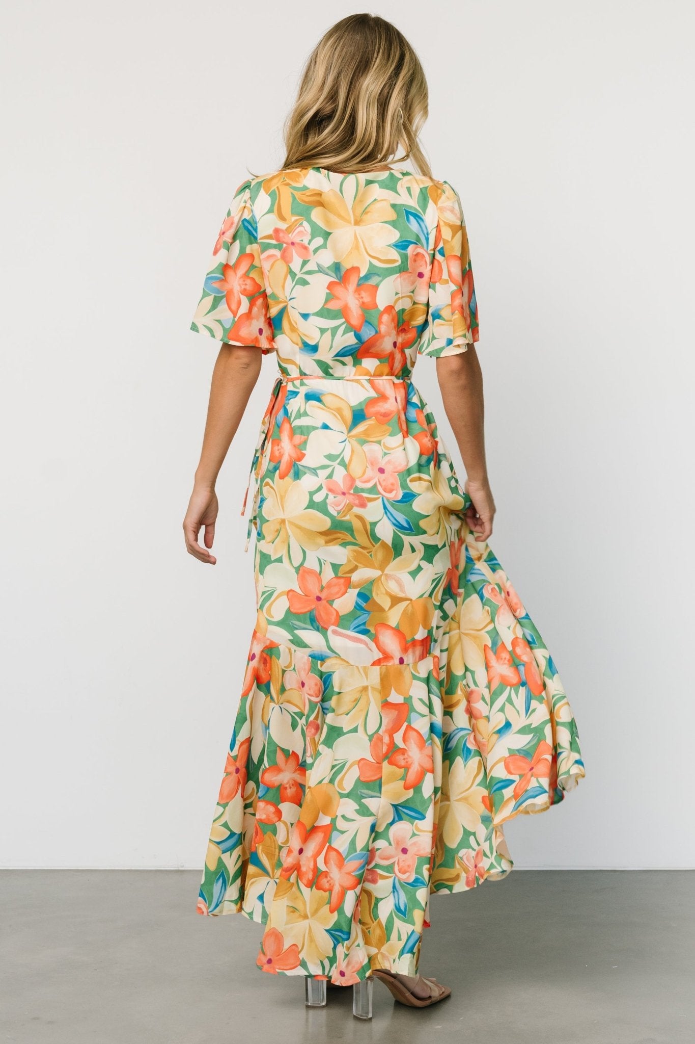 Adrianna Wrap Maxi Dress | Multi Floral - Baltic Born