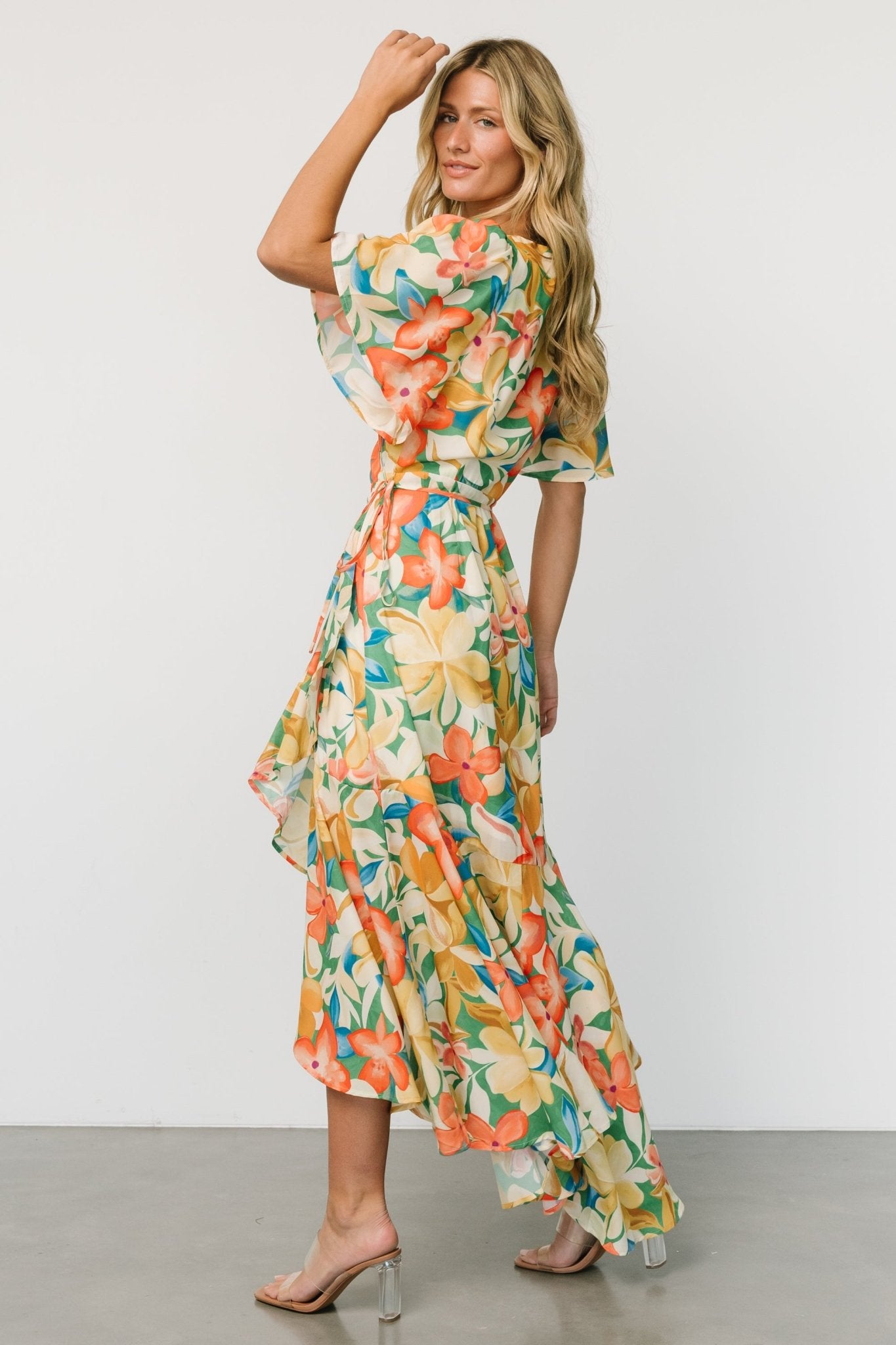 Adrianna Wrap Maxi Dress | Multi Floral - Baltic Born