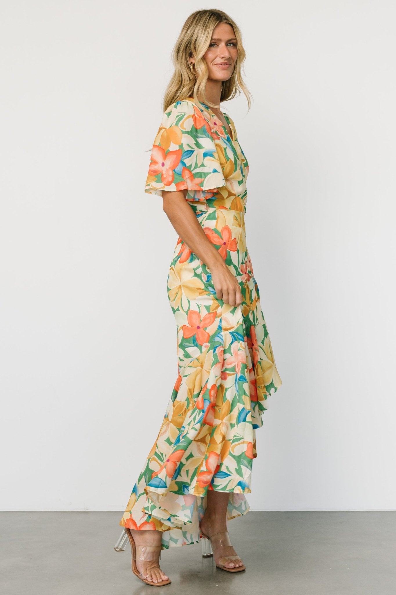 Adrianna Wrap Maxi Dress | Multi Floral - Baltic Born