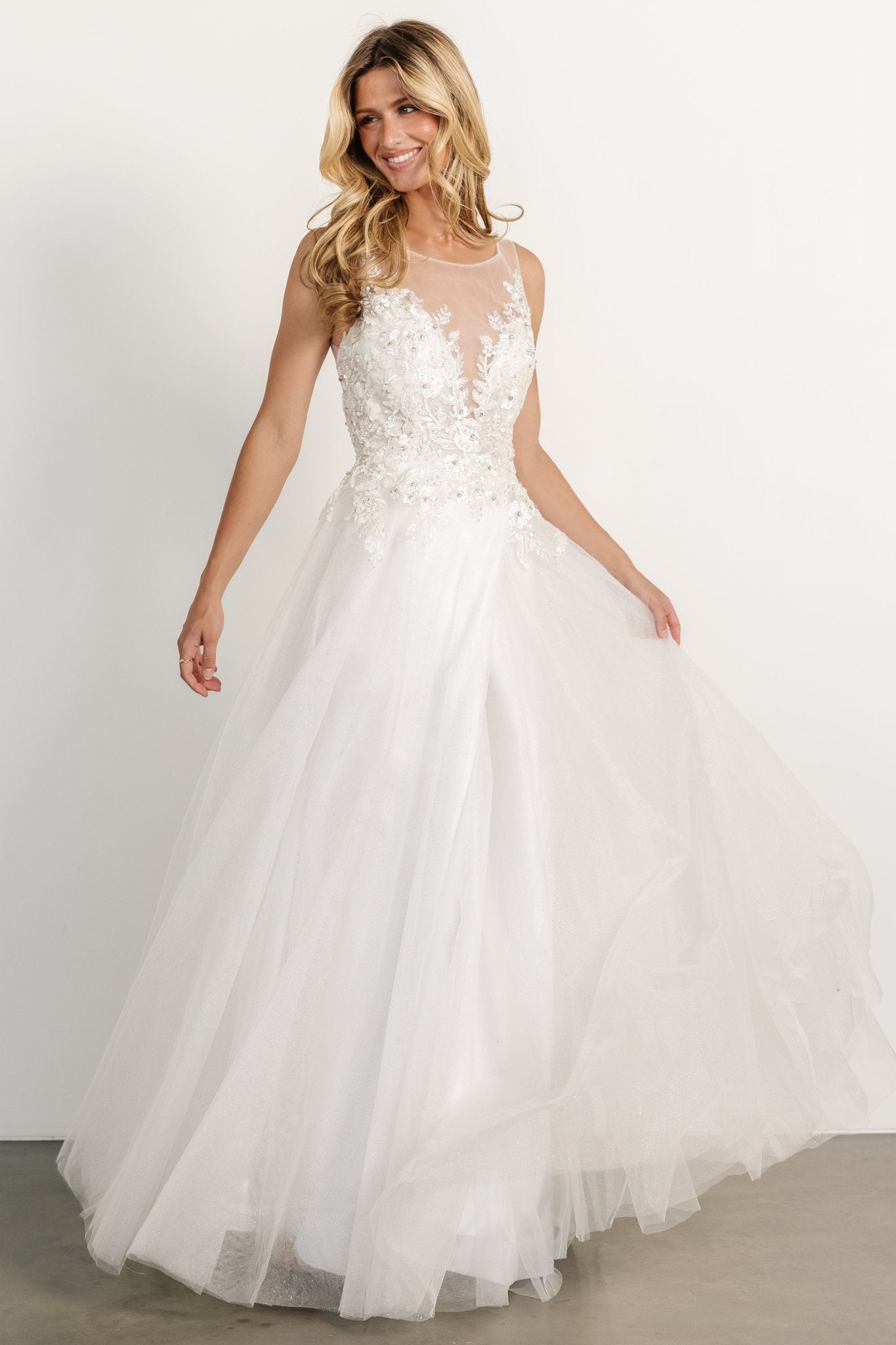 Affection Shimmer Bridal Gown | Off White - Baltic Born