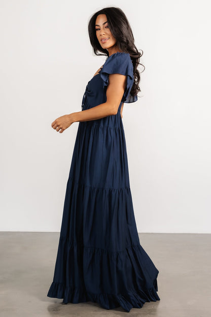 Agatha Maxi Dress | Dark Blue - Baltic Born