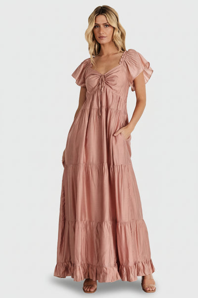 dusty pink dress edgars Baby Girls Fleece Lace Dress