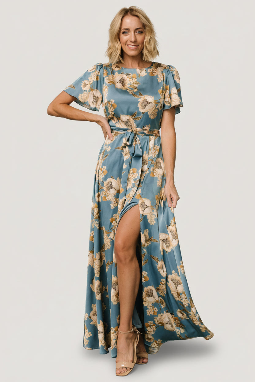 Agnes Satin Maxi Dress