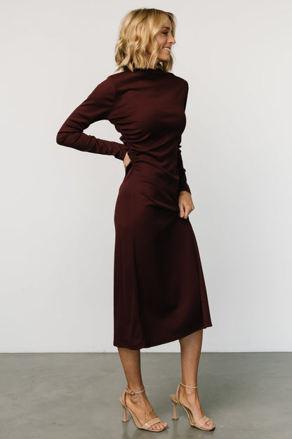 Aiko Mock Neck Dress | Mulberry - Baltic Born