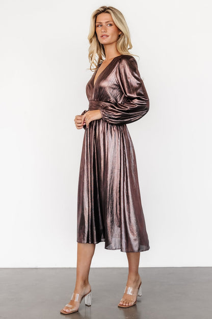 Aisha Shimmer Dress | Bronze - Baltic Born