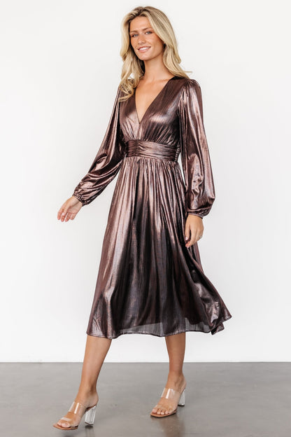 Aisha Shimmer Dress | Bronze - Baltic Born