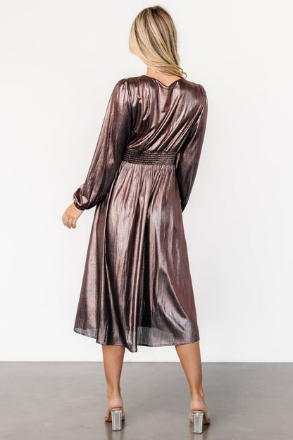 Aisha Shimmer Dress | Bronze - Baltic Born