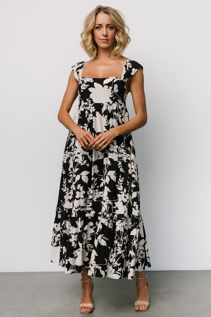 Aita Maxi Dress | Black + Ivory Floral - Baltic Born