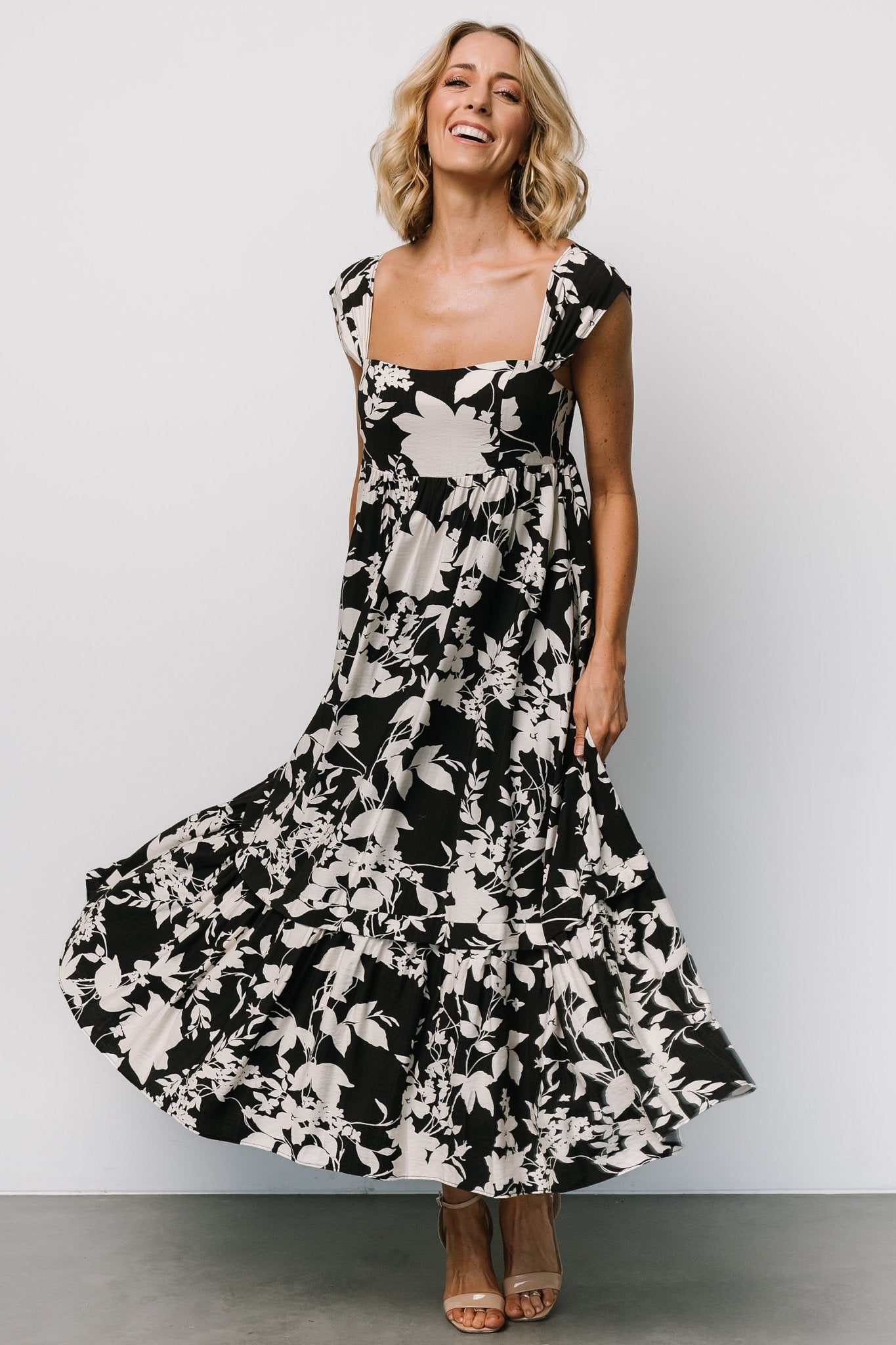 Aita Maxi Dress | Black + Ivory Floral - Baltic Born