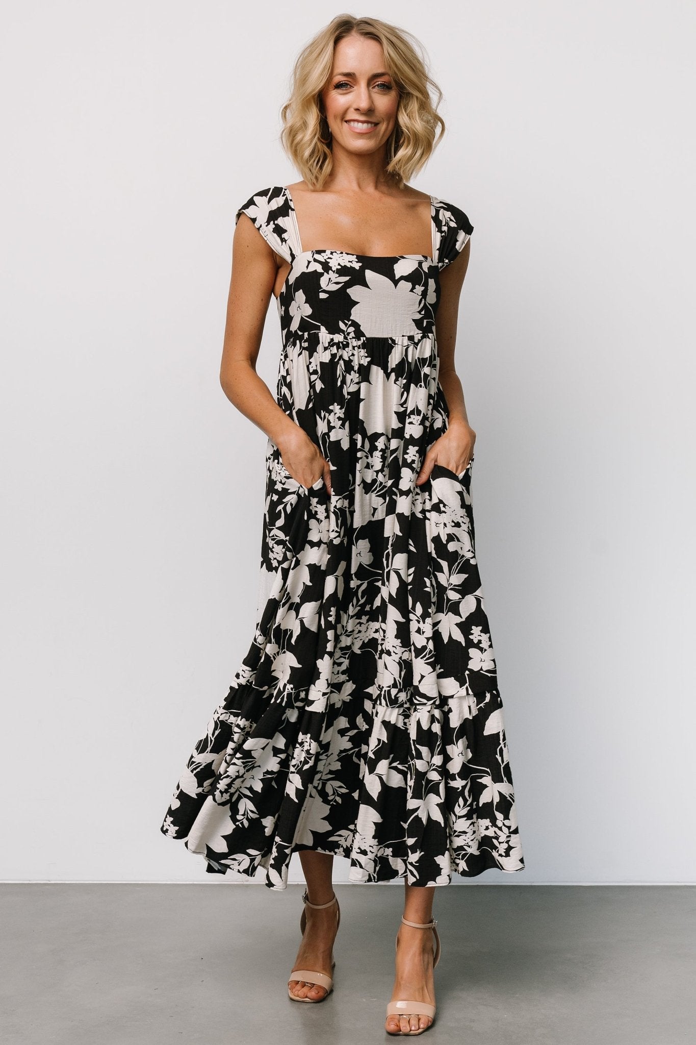 Aita Maxi Dress | Black + Ivory Floral - Baltic Born