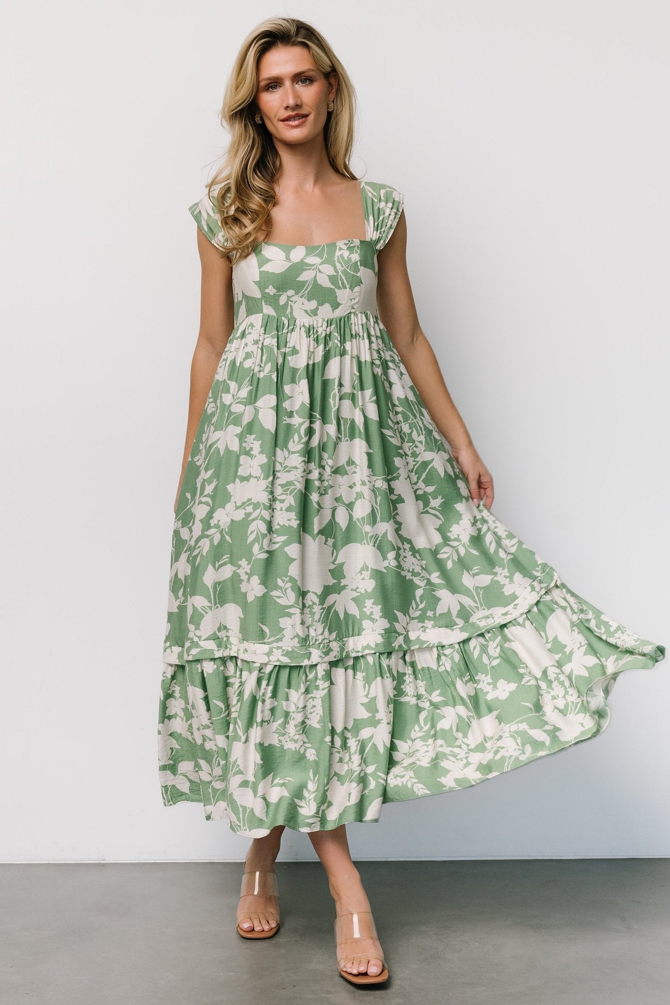 Aita Maxi Dress | Green + Ivory Floral - Baltic Born