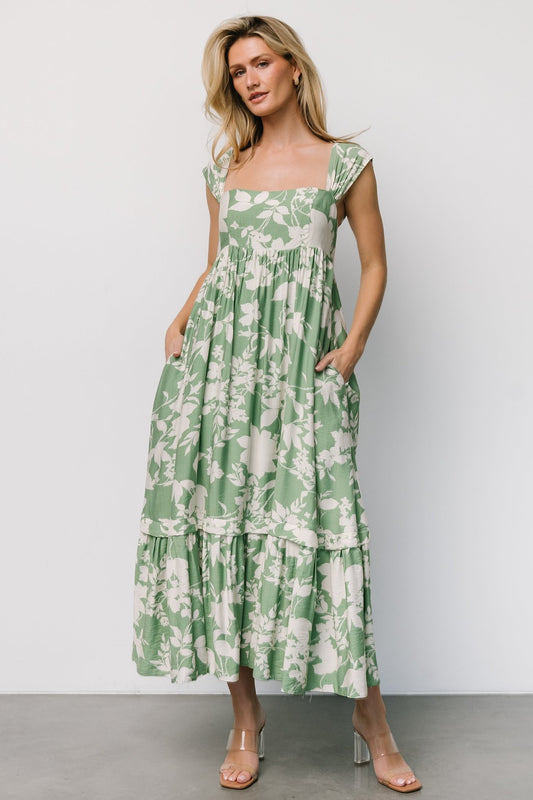 Aita Maxi Dress | Green + Ivory Floral - Baltic Born